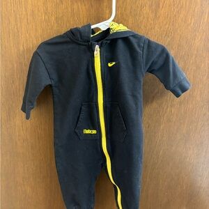 Nike Kids Lebron One Piece in Black with Yellow Accents